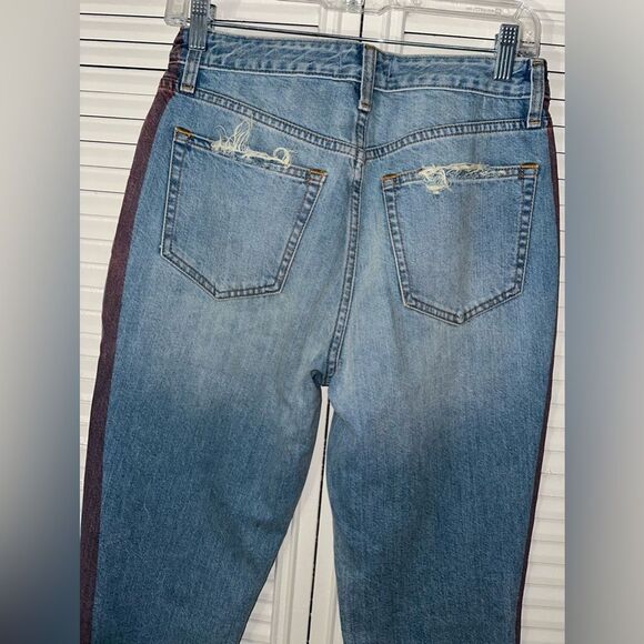 Abercrombie & Fitch Annie High Rise Girlfriend Cropped Raw Hem Jeans Size 27/4s - Picture 6 of 11